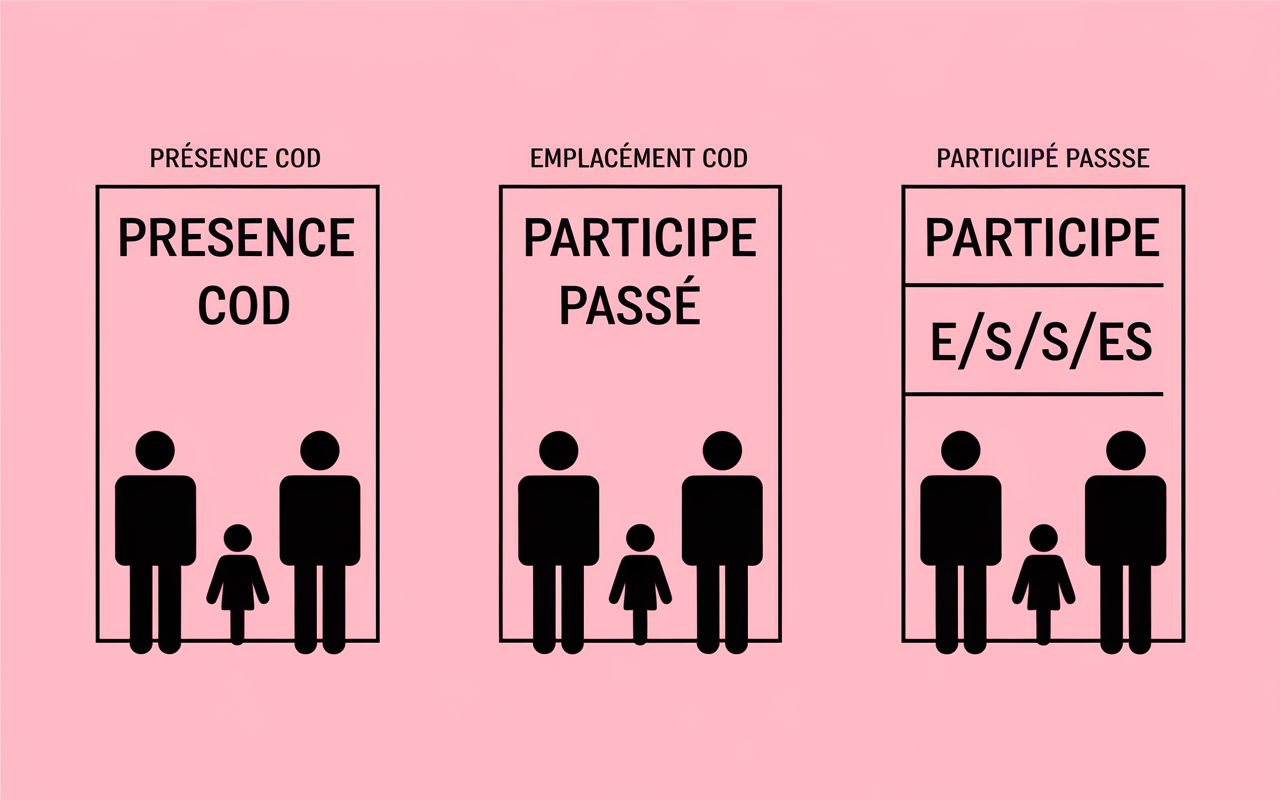 schéma visuel accord du participe passé