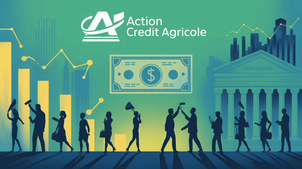 Illustration croissance Action Crédit Agricole bourse