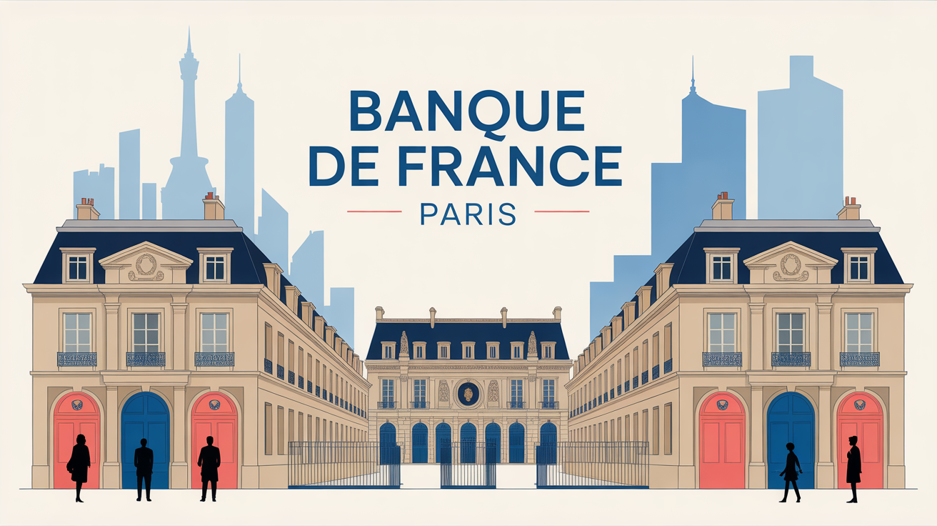 Illustration institution Banque de France Paris centre