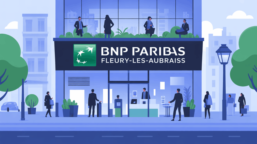 Agence BNP Paribas Fleury-les-Aubrais vue facade moderne