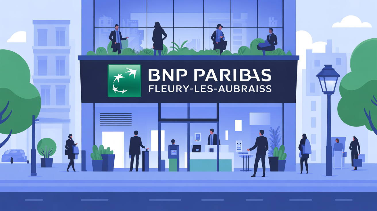 Agence BNP Paribas Fleury-les-Aubrais vue facade moderne