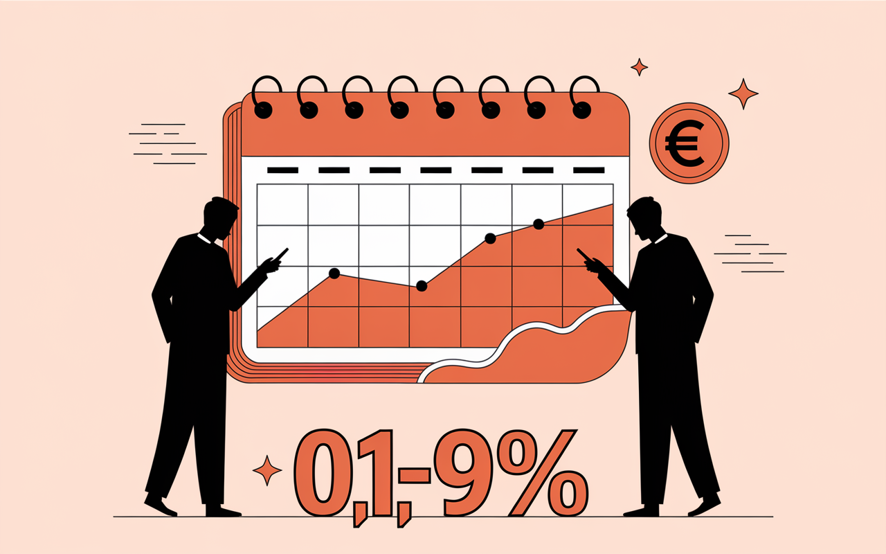 Calendrier mural et hausse taux revalorisation Agirc-Arrco 2025