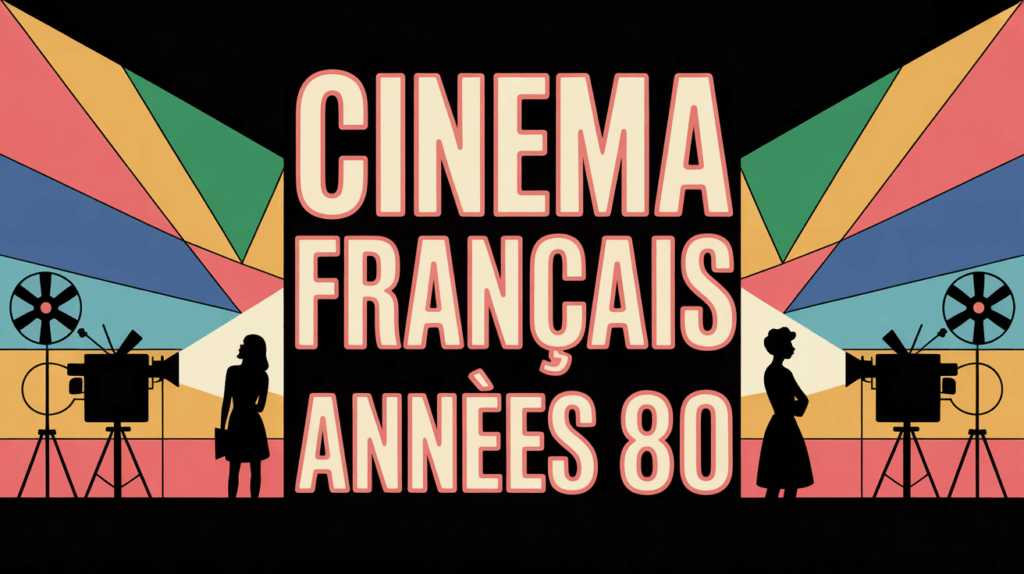 Affiche cinema francais annees 80 silhouettes acteurs