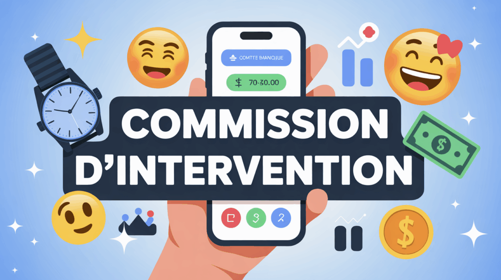 illustration commission intervention compte bancaire numerique