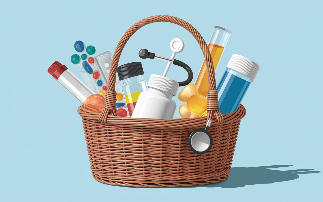 Schéma composition ETF SANTE EUROPE pharma medtech biotech