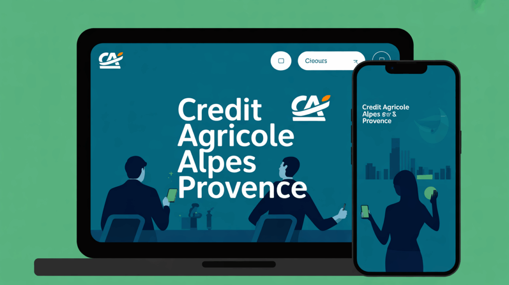 Interface du site Credit Agricole Alpes Provence sur ordinateur et mobile