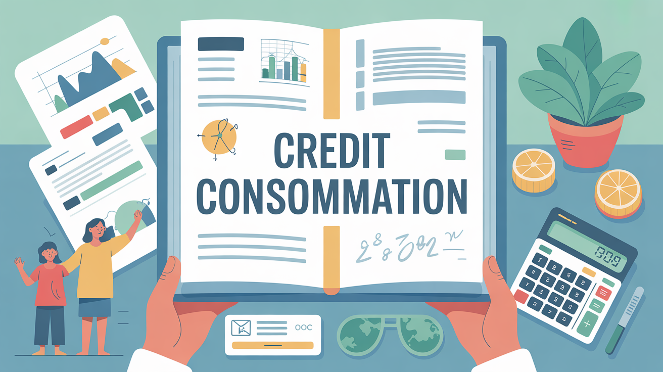 illustration dossier credit consommation la banque postale famille