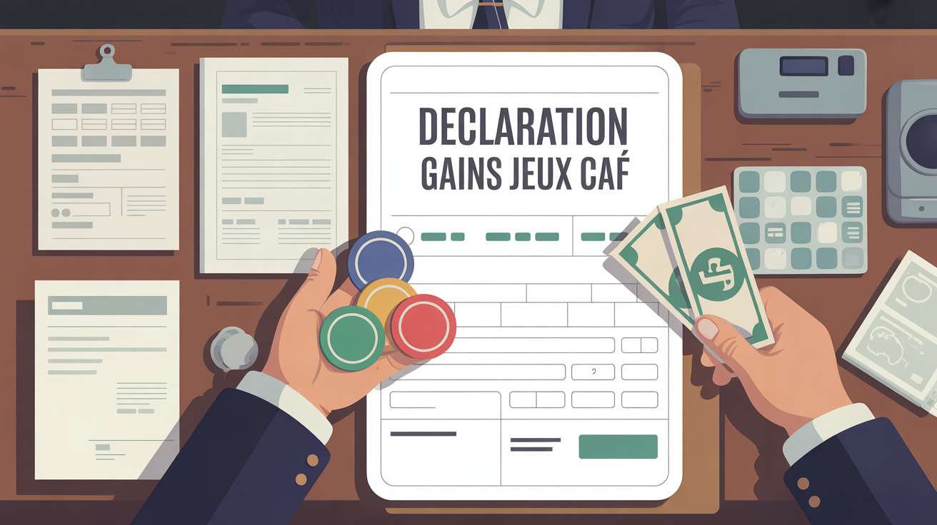 bureau administratif déclaration gains jeux CAF formulaires jetons billets