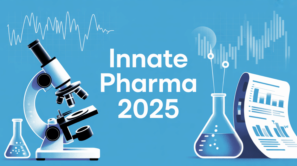 Graphique finance et microscope Innate Pharma 2025