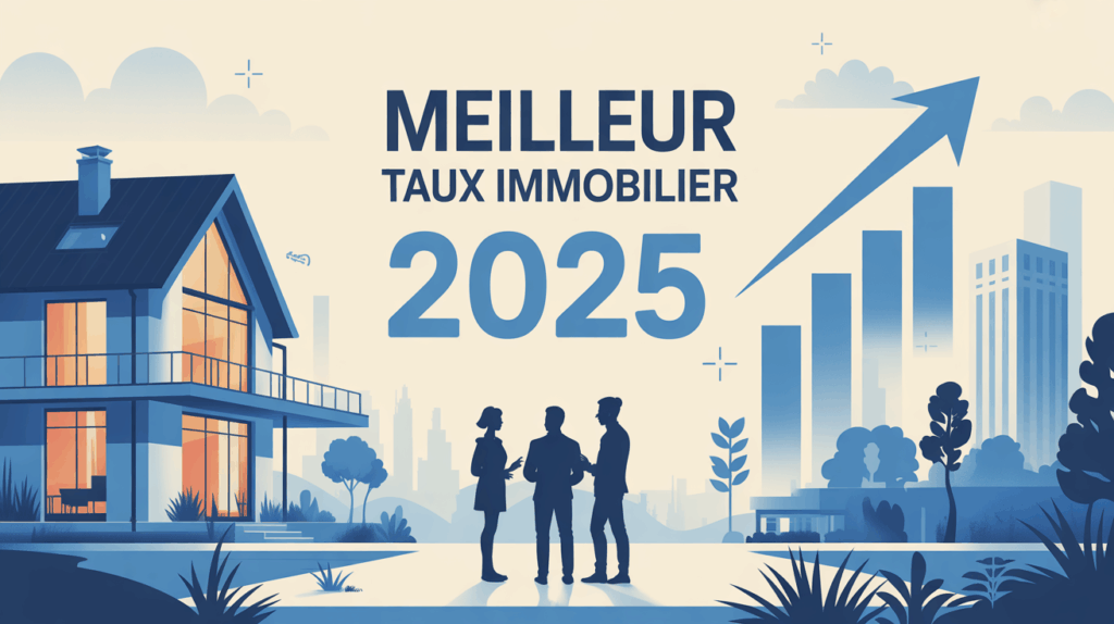 Scène maison taux immobilier 2025 graphique