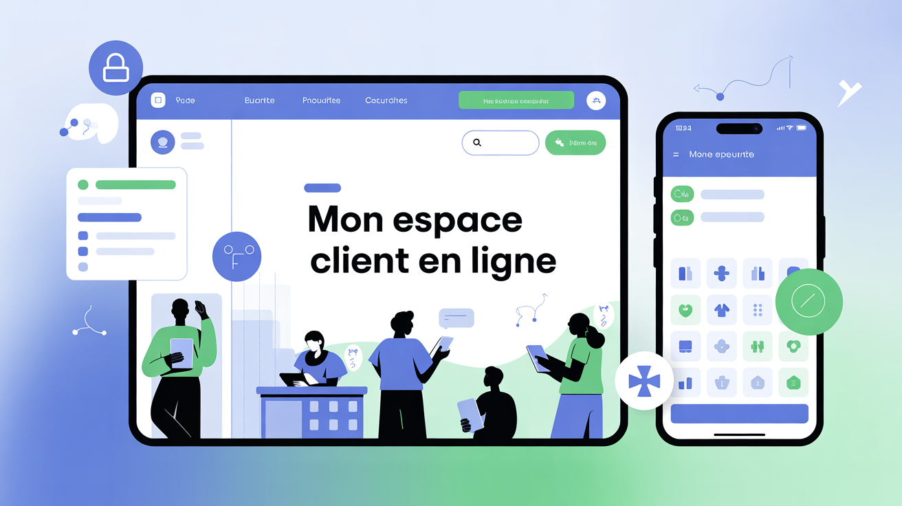 Illustration espace client Crédit Agricole Nord de France sur tablette et smartphone