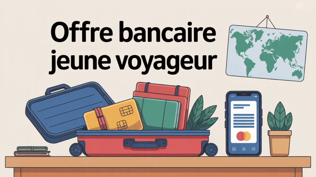 Offre bancaire jeune voyageur carte bancaire smartphone carte monde