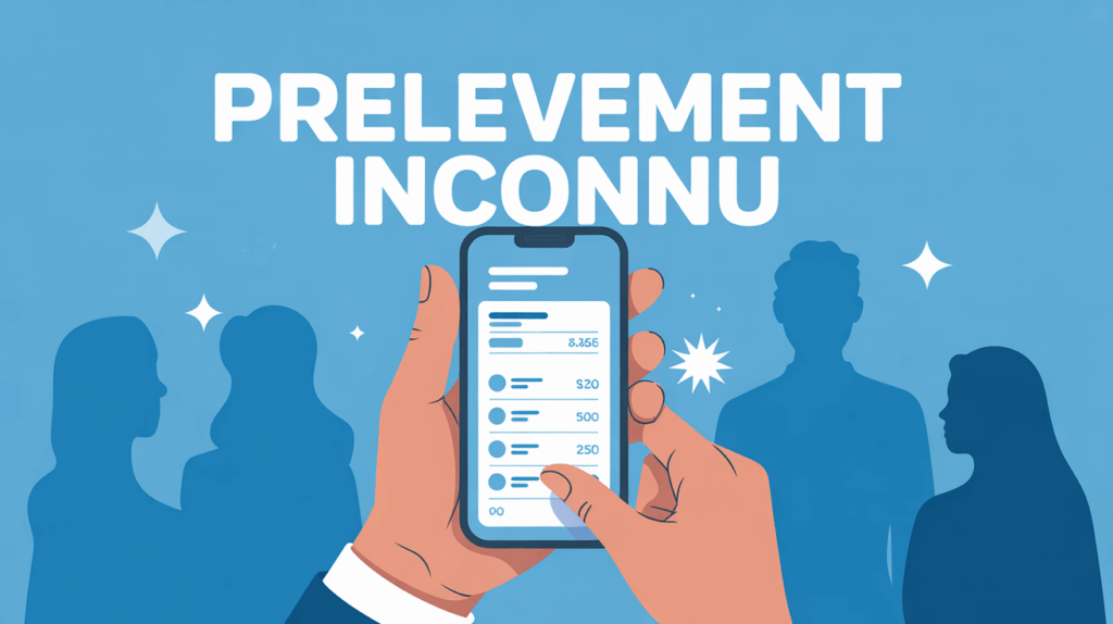 Main smartphone releve bancaire prelevement inconnu