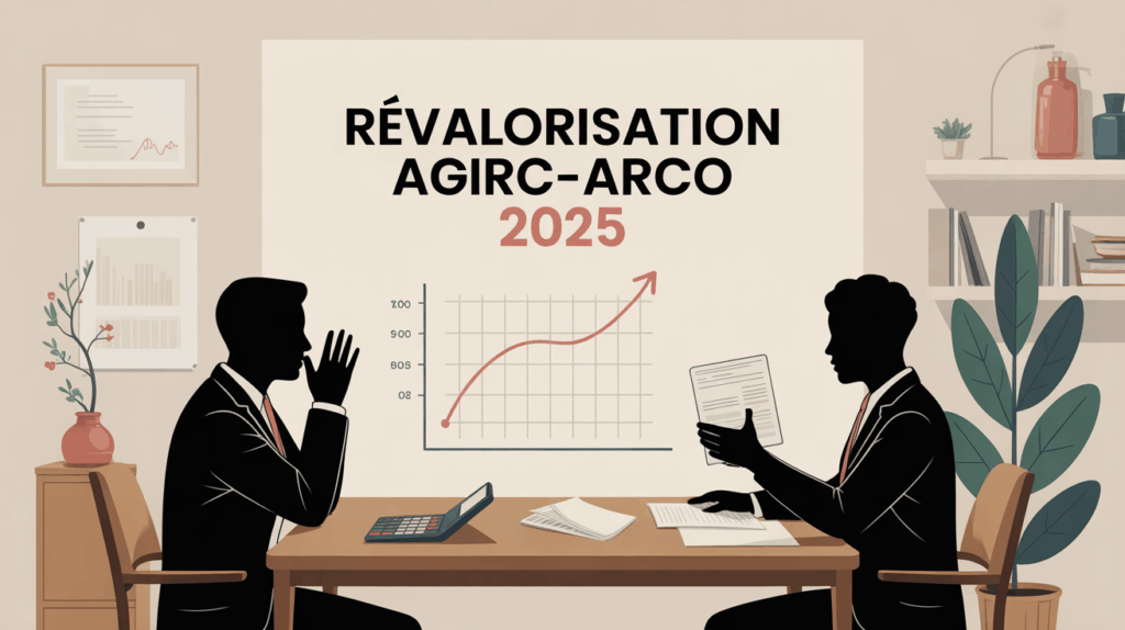 Illustration revalorisation Agirc-Arrco 2025, personnes âgées table calcul