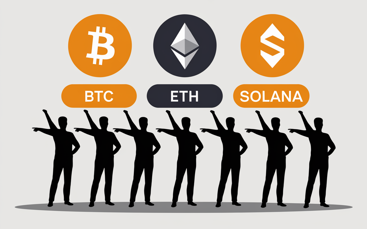 tableau pieces numeriques bull run crypto 2025 btc eth solana