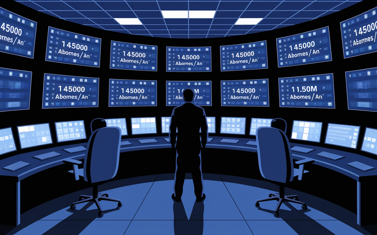 Salle controle teleassistance Presence Verte chiffres abonnes alarmes