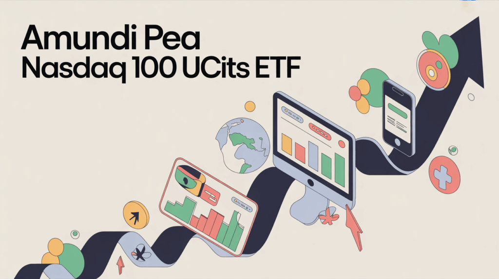 Graphique stylisé ETF Amundi PEA Nasdaq 100 croissance diversification