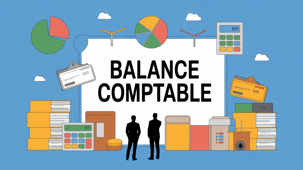Tableau de balance comptable et graphiques, entrepreneurs