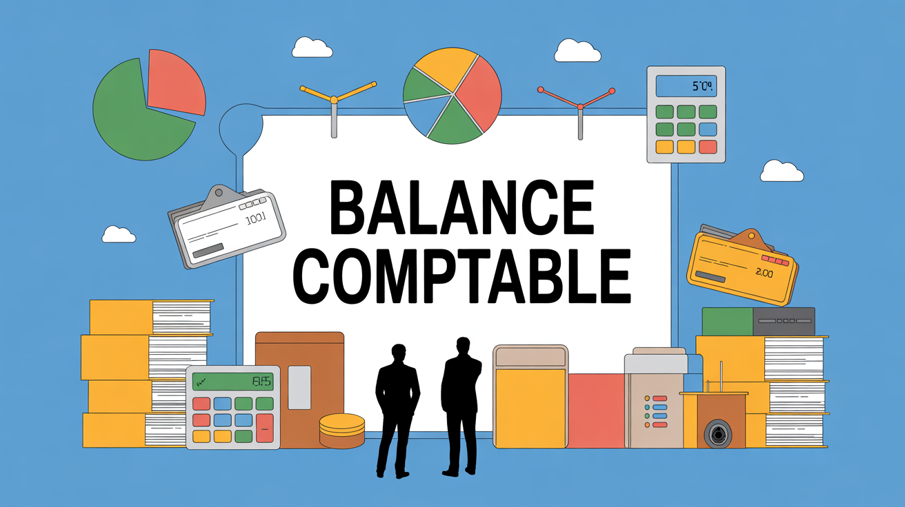 Tableau de balance comptable et graphiques, entrepreneurs