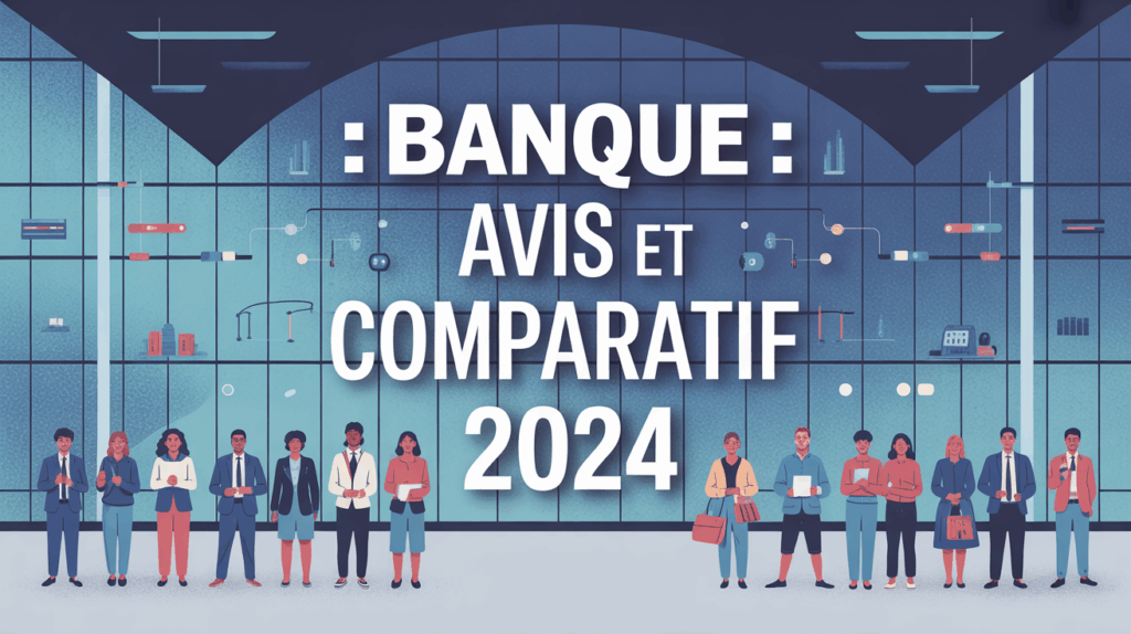 Illustration facade banque CIC moderne, ambiance digitale