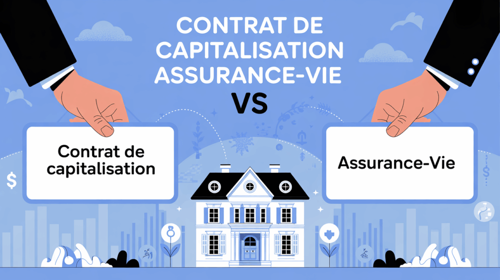 Illustration comparant contrat de capitalisation et assurance-vie