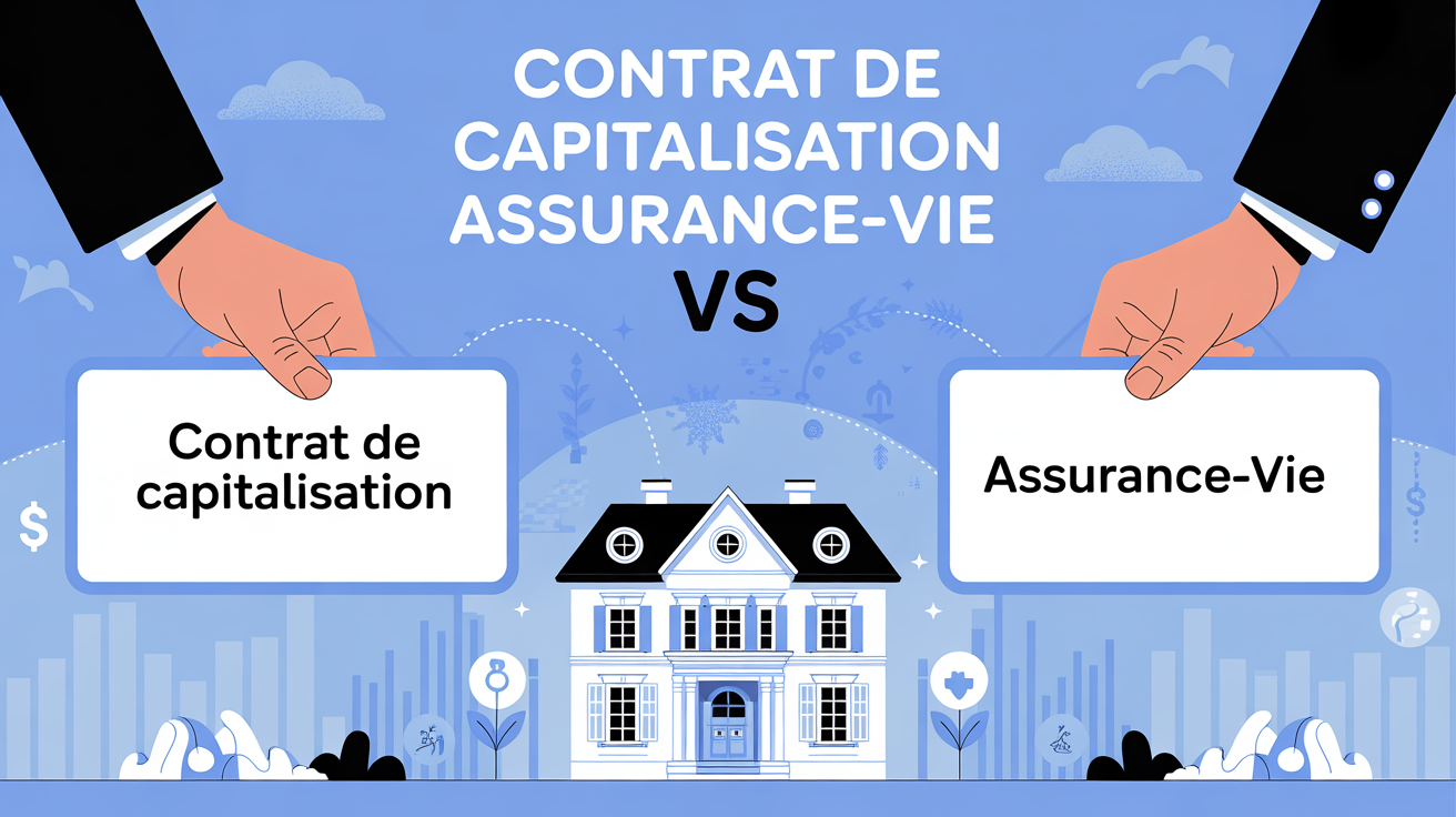 Illustration comparant contrat de capitalisation et assurance-vie