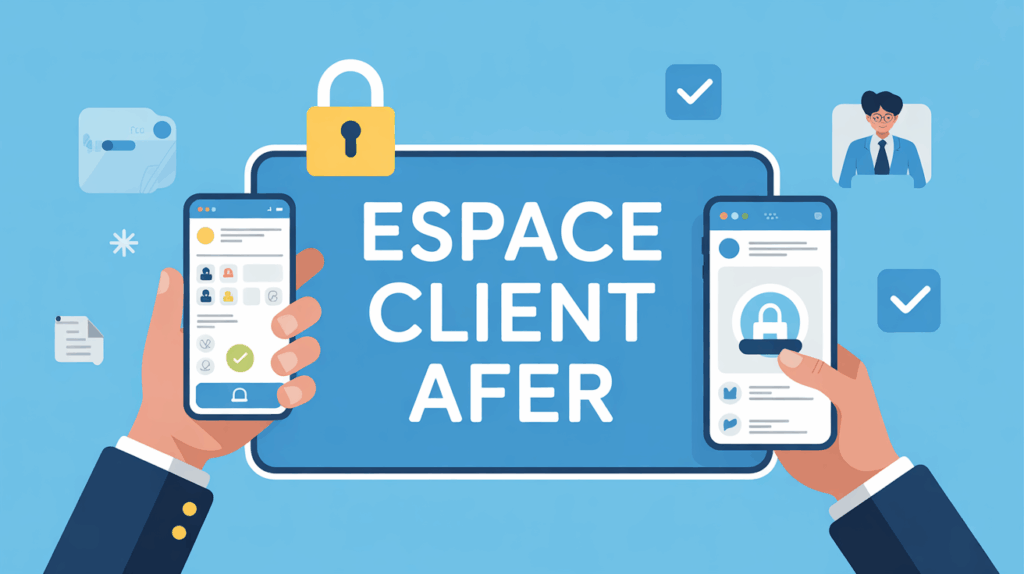 Espace client AFER icônes sécurité digitale