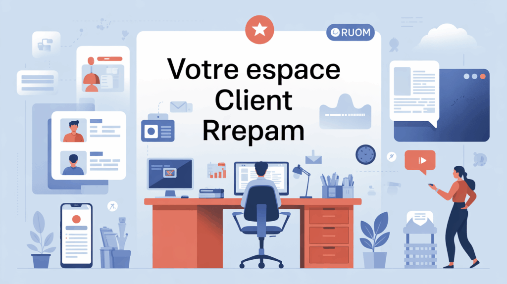 illustration moderne accueil espace client Repam