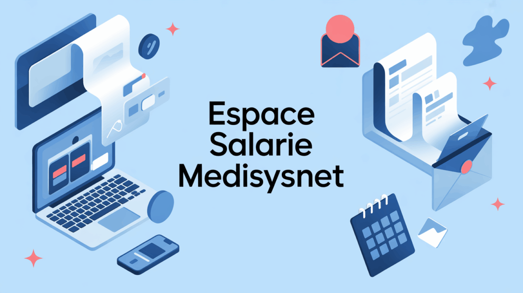 illustration espace salarié Medisysnet ordinateur smartphone sécurité