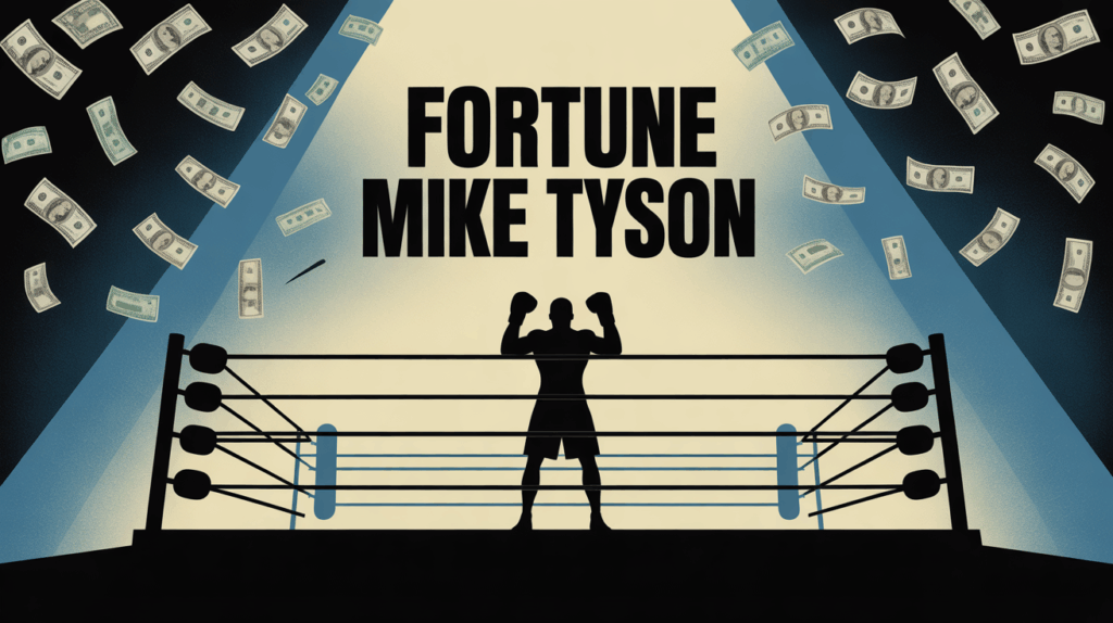 illustration fortune mike tyson podium ring