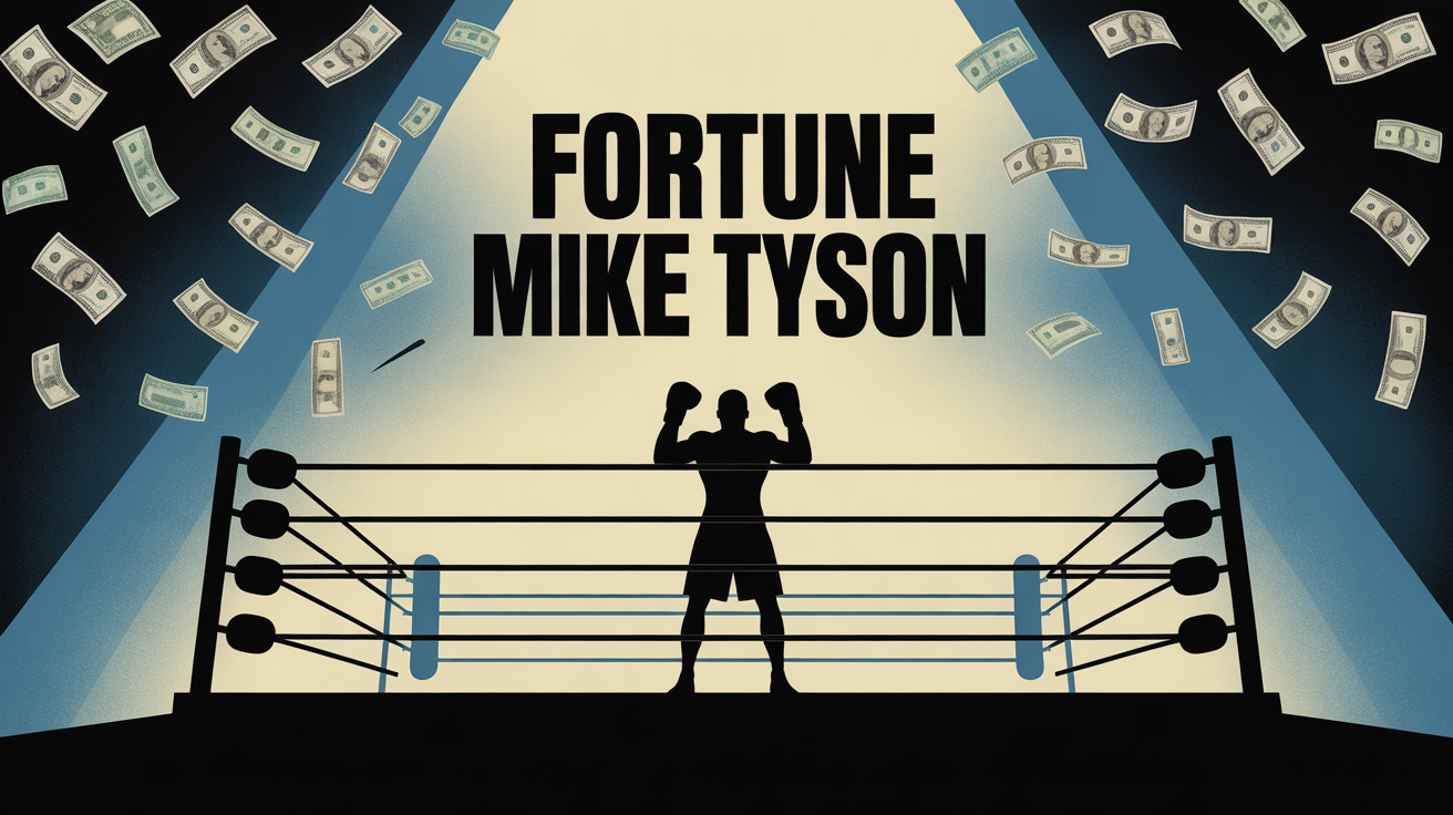 illustration fortune mike tyson podium ring