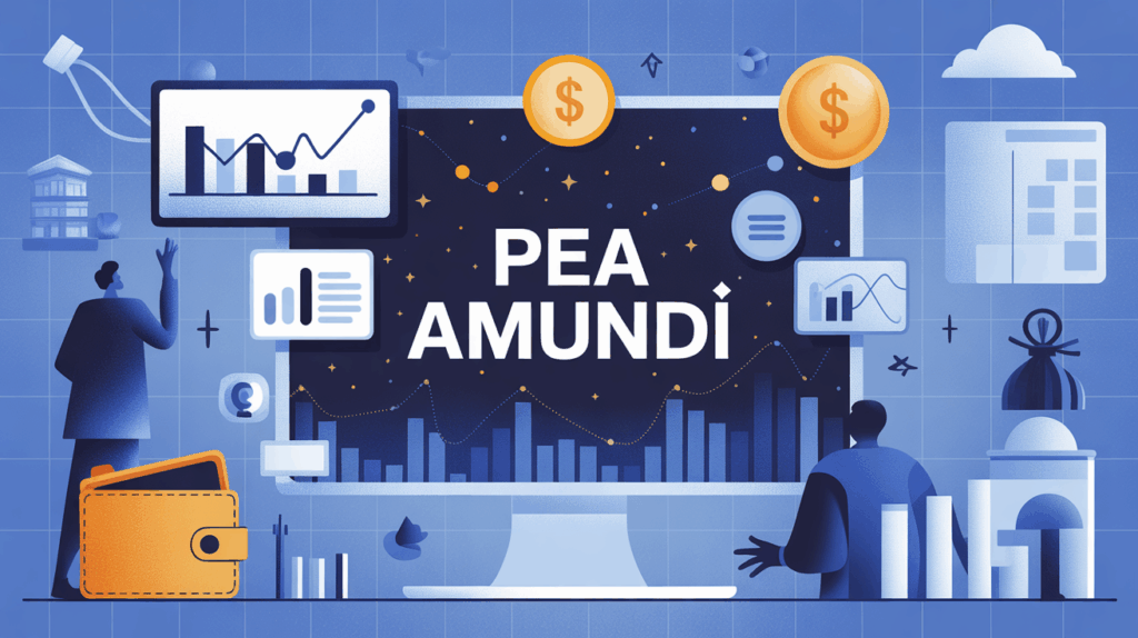 Espace digital PEA Amundi avec graphiques et portefeuille