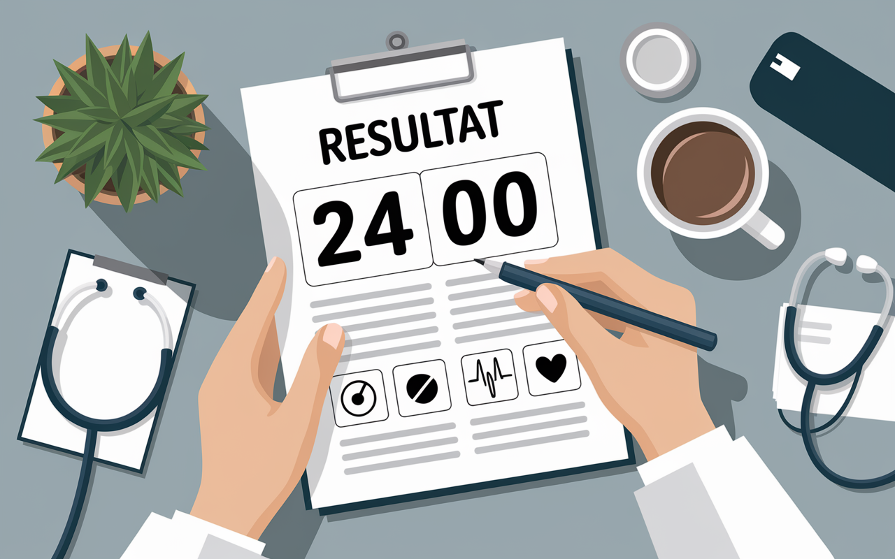 Rapport taux ACE élevé sur analyse médicale
