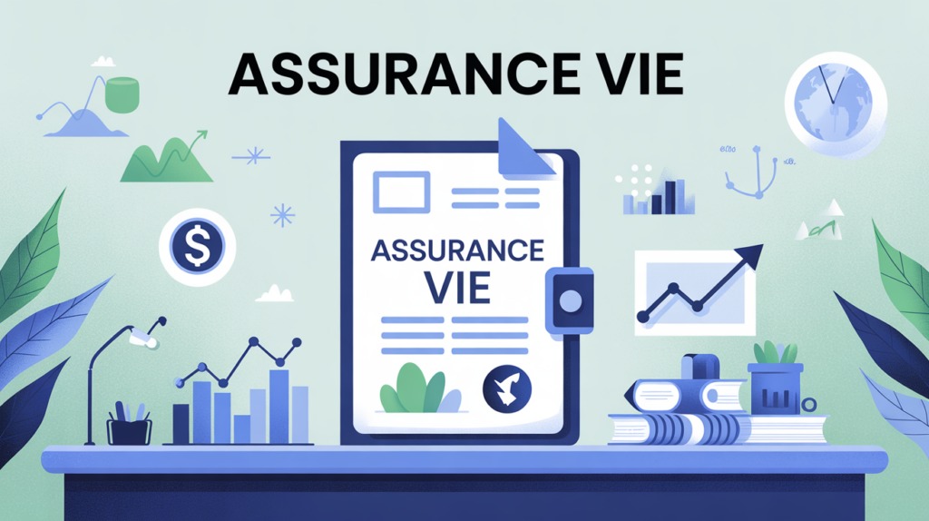 Dossier assurance vie symboles financiers graphiques