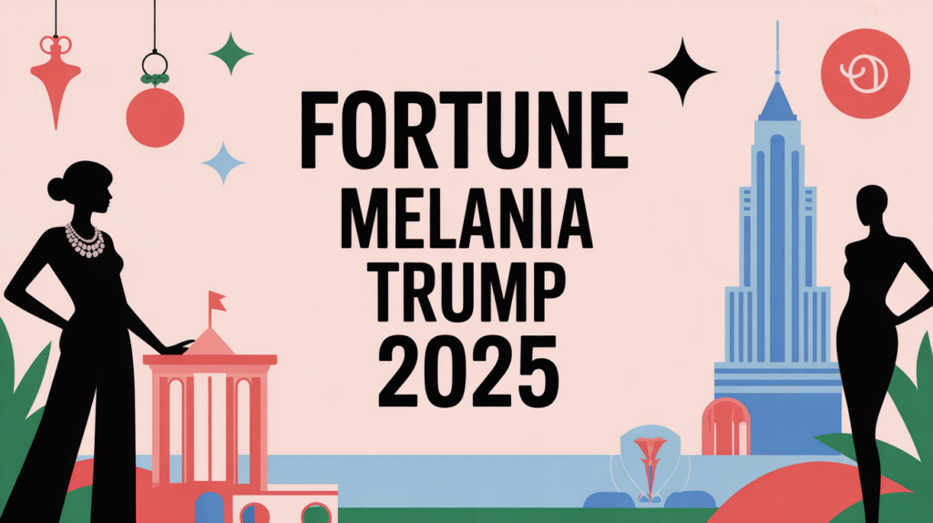 fortune melania trump 2025 image élégante femme bijoux immeuble