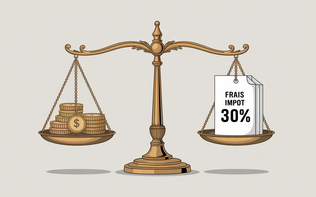 Balance frais fiscalite pieces argent investissement