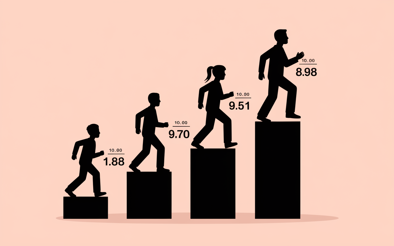Graphique variations SMIC 2025 France profils âges