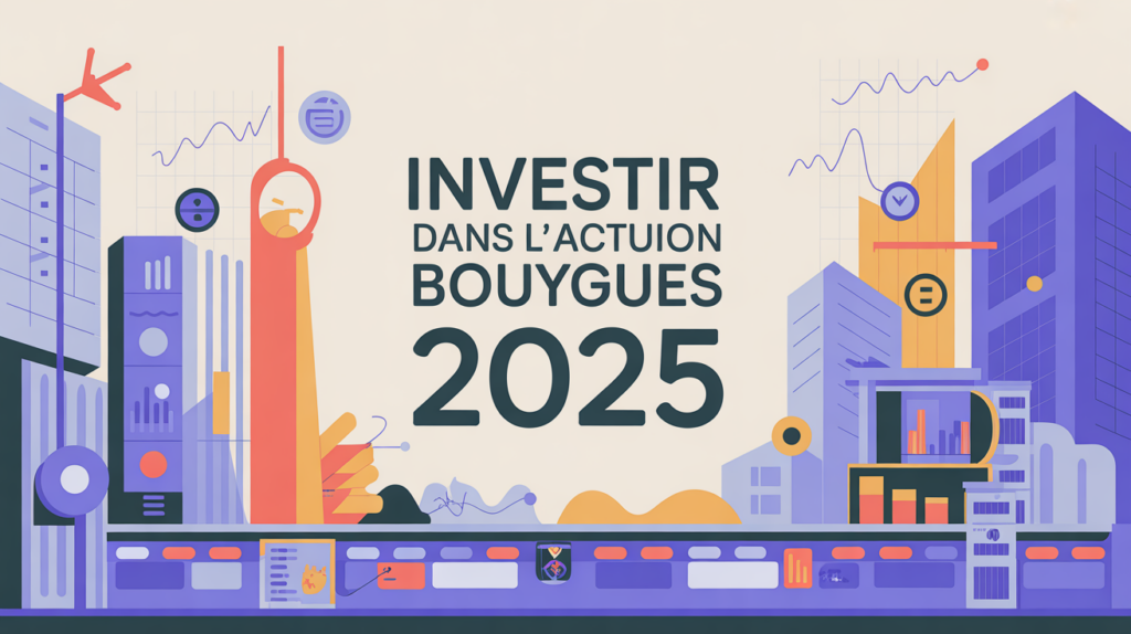 Bourse moderne Buildings graphique investir action Bouygues 2025