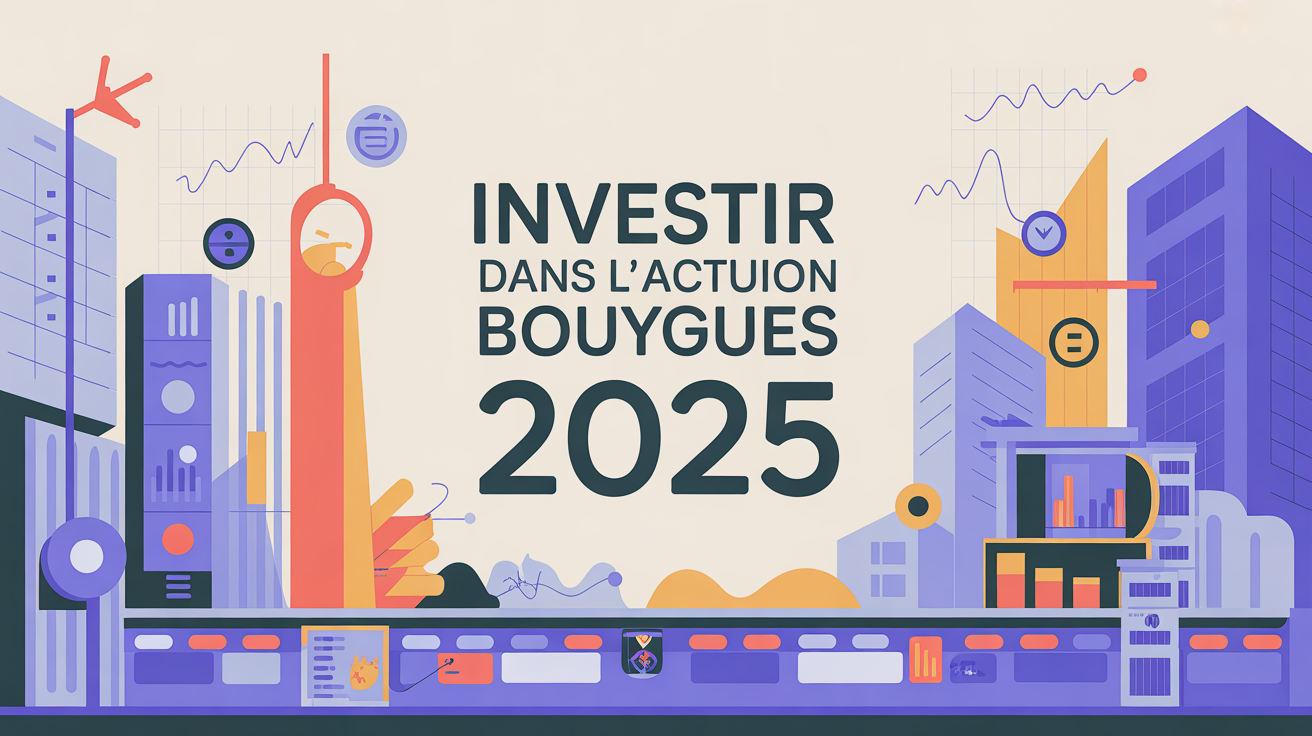 Bourse moderne Buildings graphique investir action Bouygues 2025