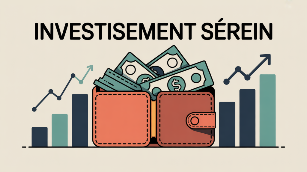 Portefeuille ouvert croissance graphique et argent