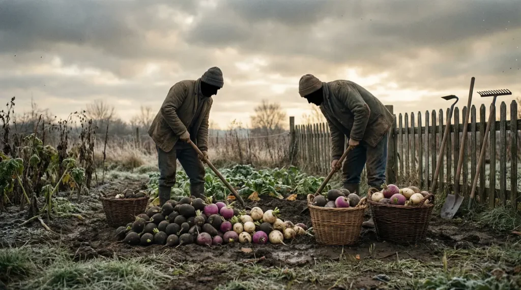 radis d'hiver récoltés potager familial