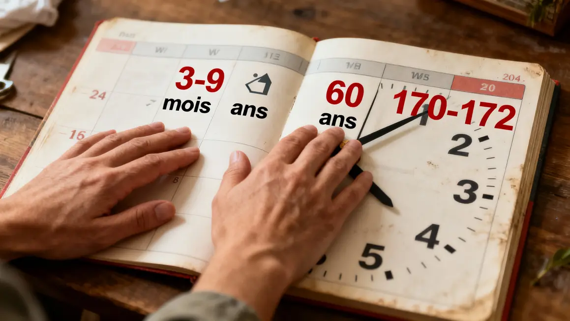 Horloge calendrier gains retraite anticipee 2026