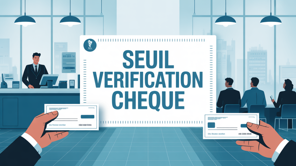 Illustration verification cheque seuil banque