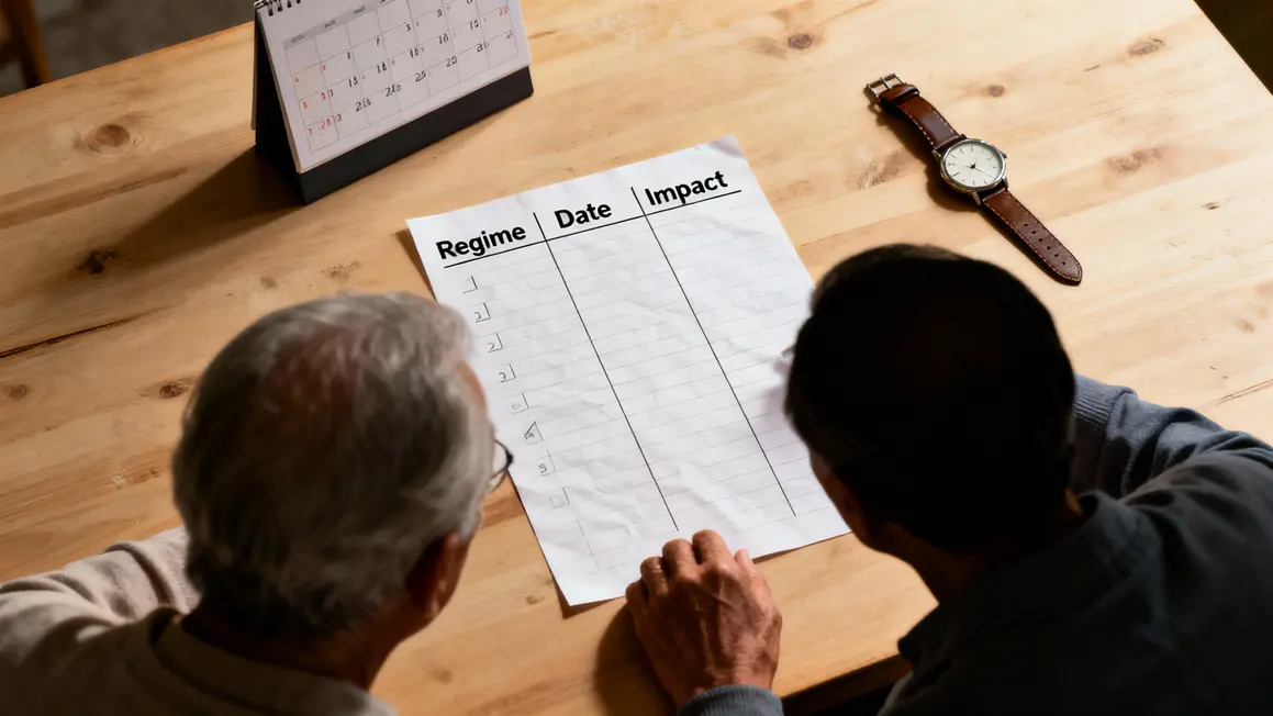 tableau regimes dates impact paiement pension