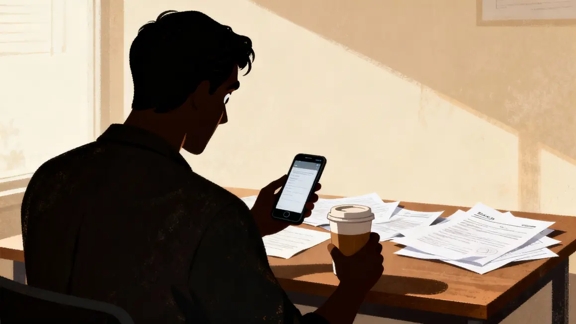 Homme découvre un changement impôt retraite sur smartphone