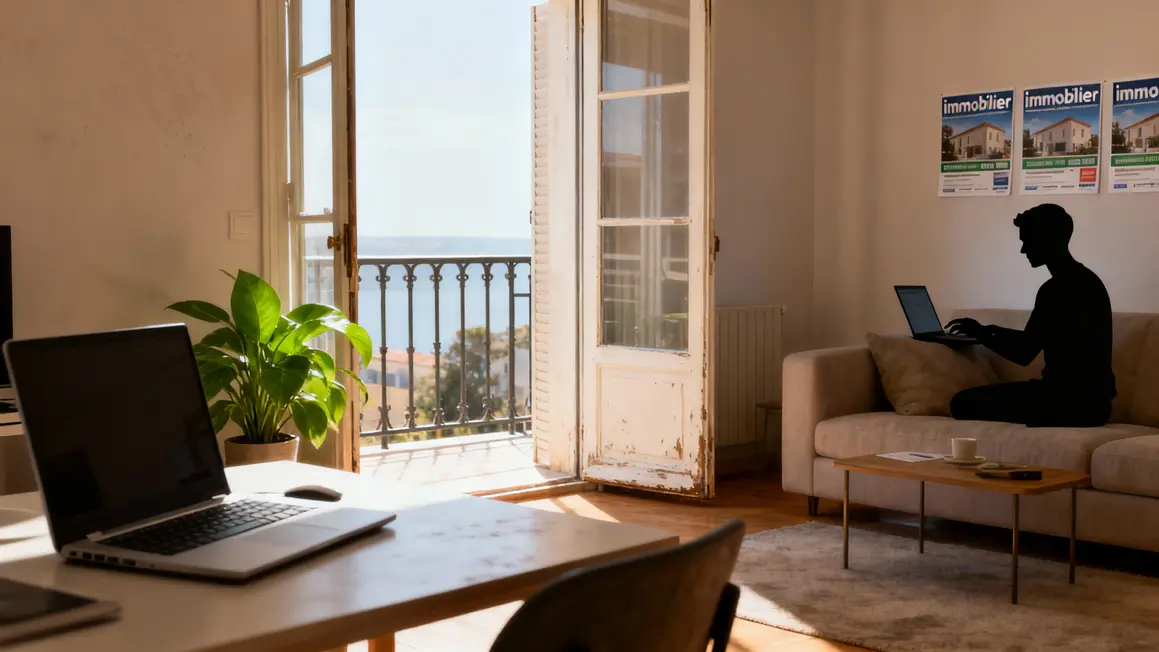 Salon bureau, télétravail immobilier, crise reconfinement