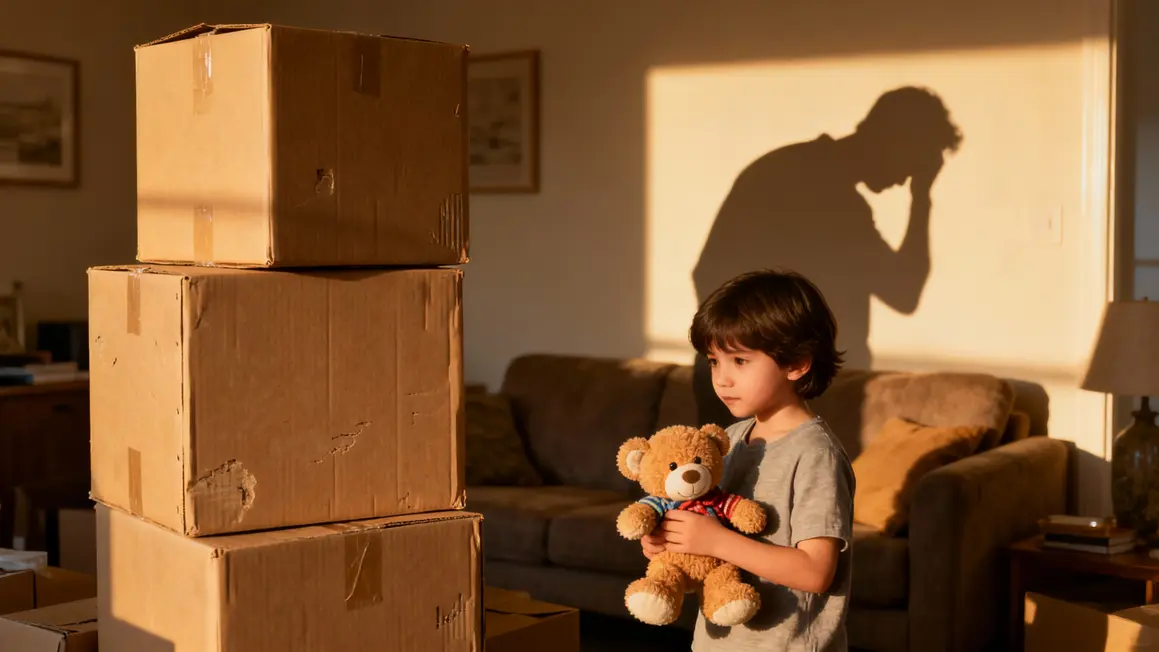 Cartons et famille déménagement congé pour vente locataire