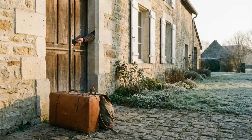 valises devant maison squattée clé ne tourne pas