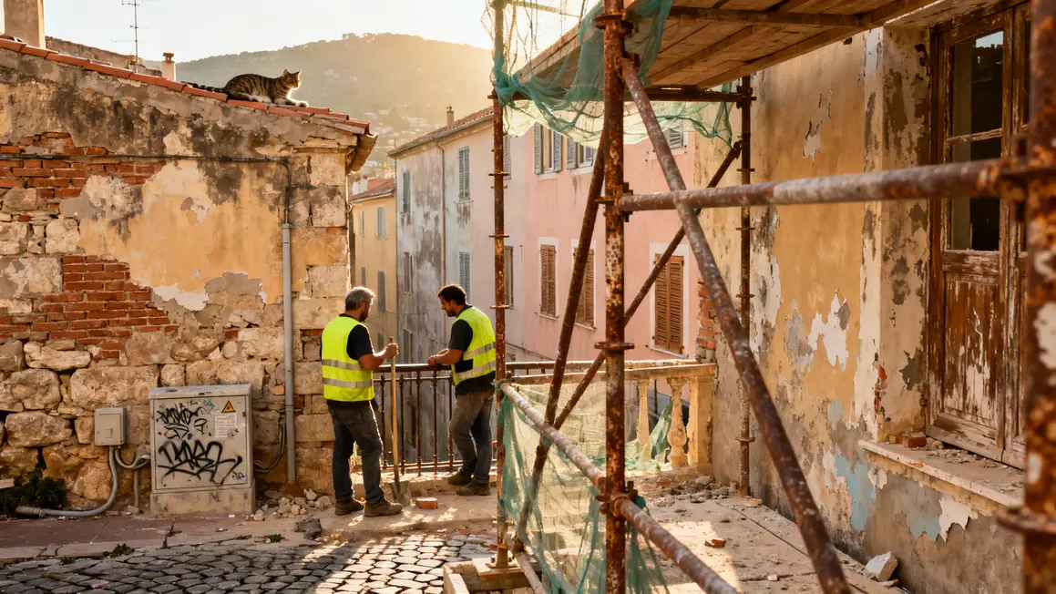 Quartier ancien Ajaccio en rénovation, dispositif Denormandie