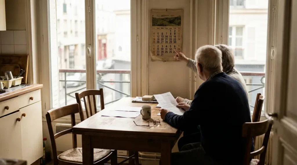 scene vie retraités calendrier pension 2026